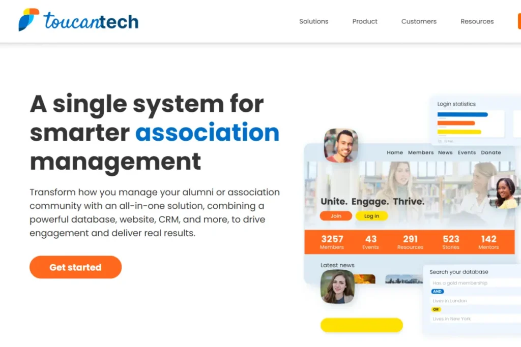 ToucanTech is an all-in-one cloud-based platform built for membership groups, associations, alumni networks, and community teams.