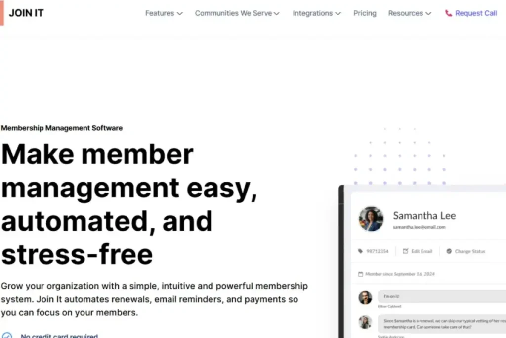 Join It is a user-friendly platform for managing memberships and subscriptions. It automates renewals, tracks payments, and integrates with communication tools for smooth engagement.